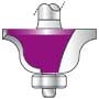 Fraise à doucine (roulement) Ø 51 mm / R (mm) 10 / H (mm) 32 / LQ (mm) 32 / Q (mm) 8 - OFFRE SPECIALE !
