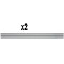 Jeu de 2 profilés de 2m x 160 mm gris pour rangement mural - OFFRE SPECIALE !