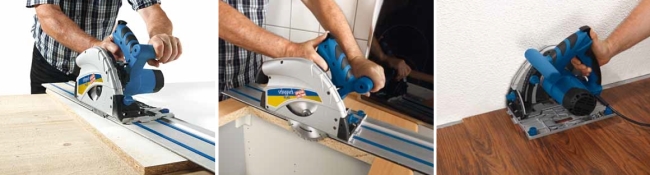 Applications scie plongeante CS 45 Scheppach Applications de la scie plongeante CS45 Scheppach