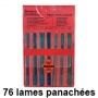Carte 76 lames (long. 130 mm) panachées