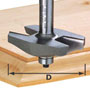 Fraise carbure à plates bandes Festool, Ø 67 mm, queue Ø 12 mm, HW S12 D67 x D12