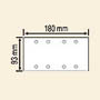 Abrasifs rectangulaires 93 x 180 mm