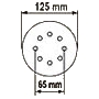 Abrasifs  Ø 125 - 8 trous entre-axes 65 mm