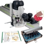 Défonceuse Festool OF1010EBQ + rail 800 mm + coffret 20 fraises + pierre + tapis + guide HMD