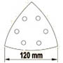 Abrasifs triangulaires 120 x 120 mm